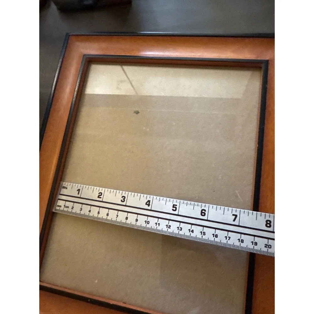 Rare Woods 1997 8x10 Wood Picture Frame Black Trim Vintage Made Thailand